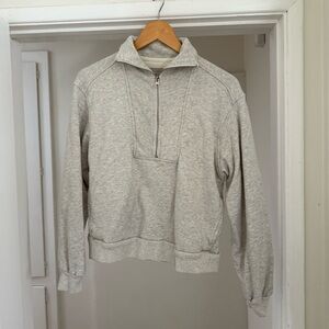 Everlane Men's Light Gray Zip-Up Sweater